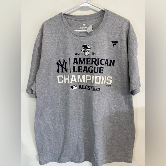 New York Yankees Fanatics 2024 American League Champions T-Shirt - Gray Size xL - Picture 1 of 4